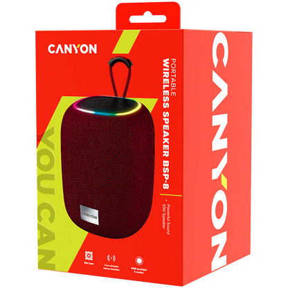 Canyon Portable Wireless Speaker BSP-8 - Red