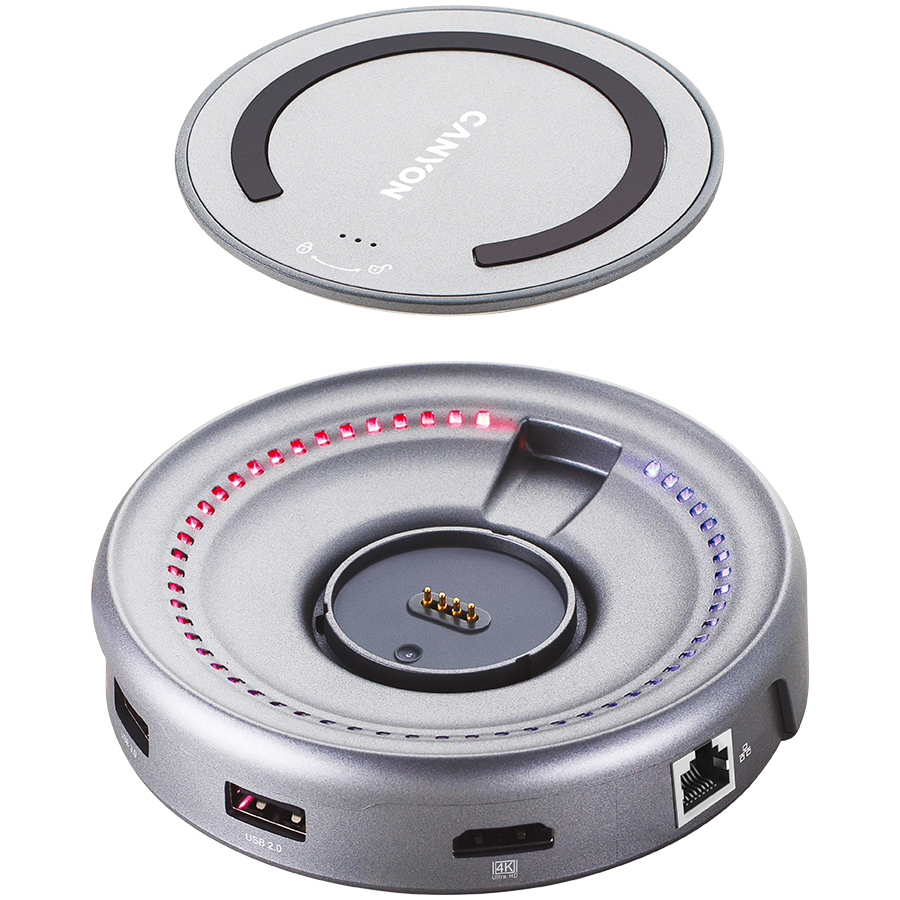 Canyon DS-7 7-in-1 USB-C Hub with Wireless Charger - Space Grey