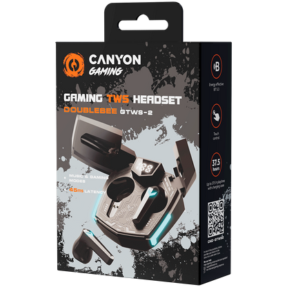Canyon Doublebee GTWS-2 Gaming True Wireless Earbuds - Black