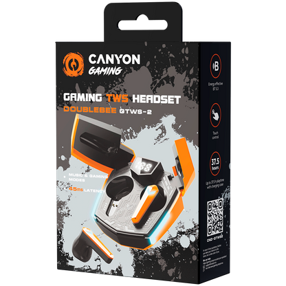 Canyon Doublebee GTWS-2 Gaming True Wireless Earbuds - Orange