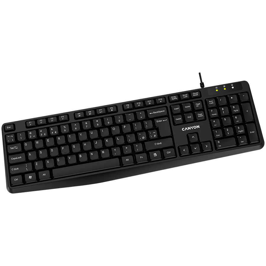 Canyon KB-1 EN Wired Keyboard - Black