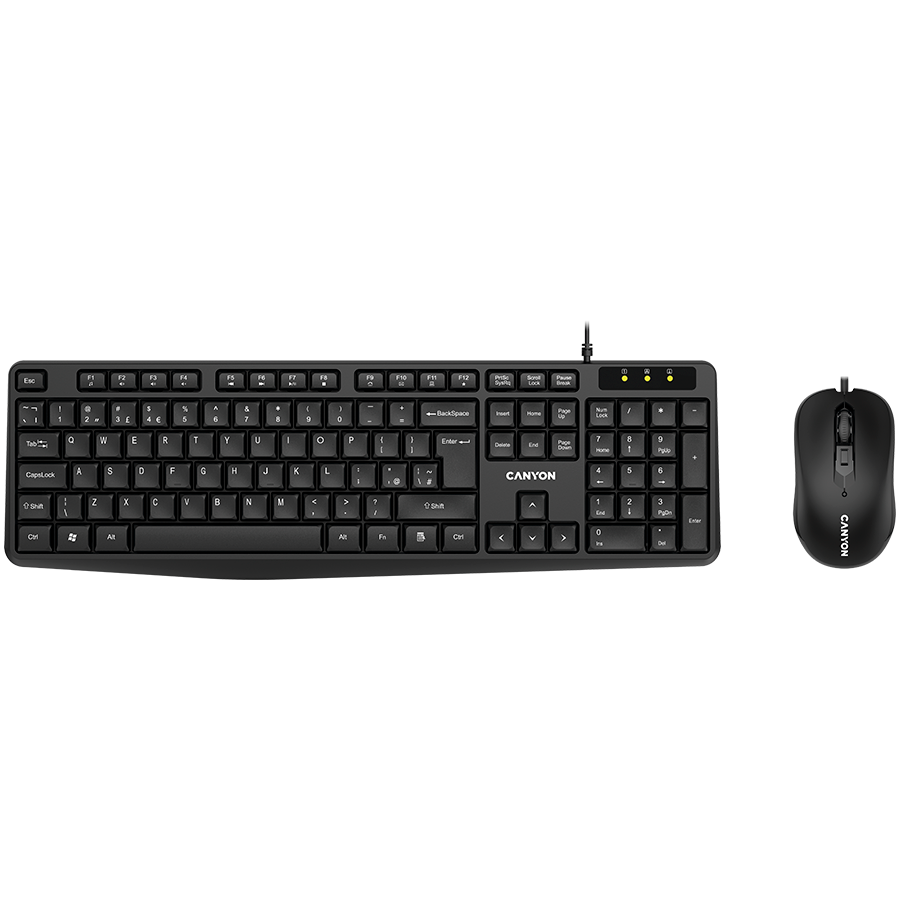 CANYON SET-1 EN Keyboard+Mouse Wired - Black