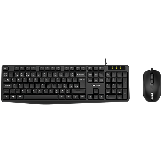 CANYON SET-1 EN Keyboard+Mouse Wired - Black