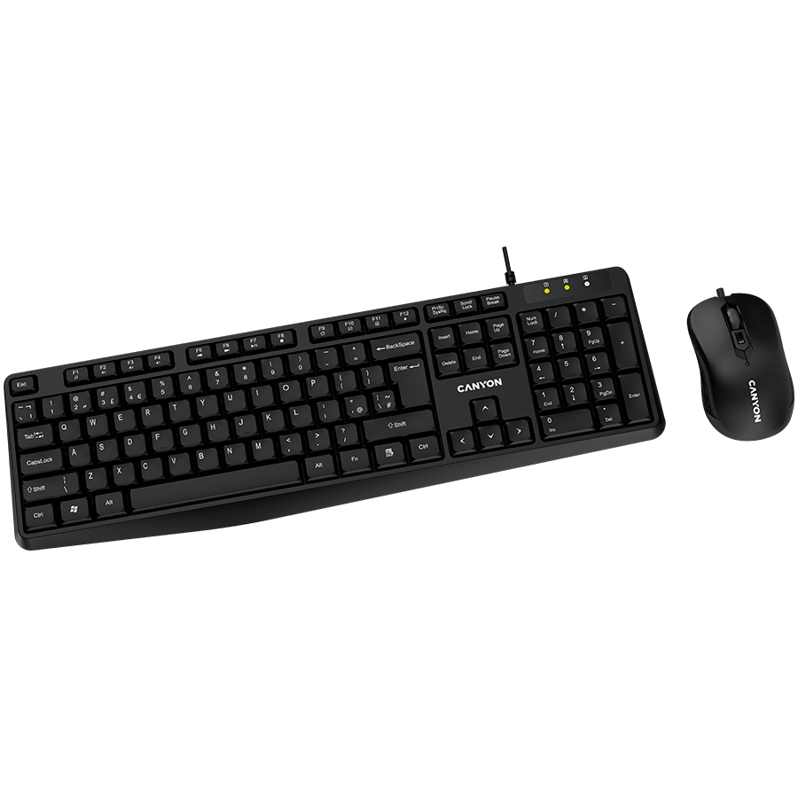 CANYON SET-1 EN Keyboard+Mouse Wired - Black