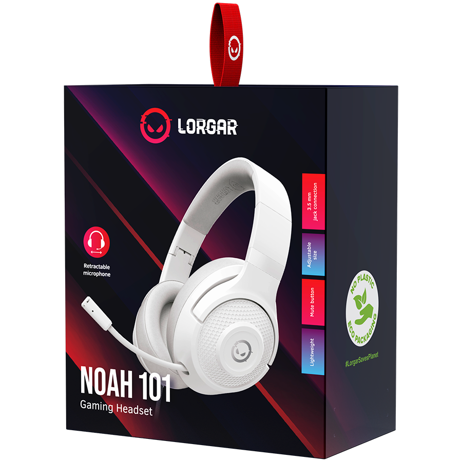 Lorgar Noah 101 Gaming Headset - White