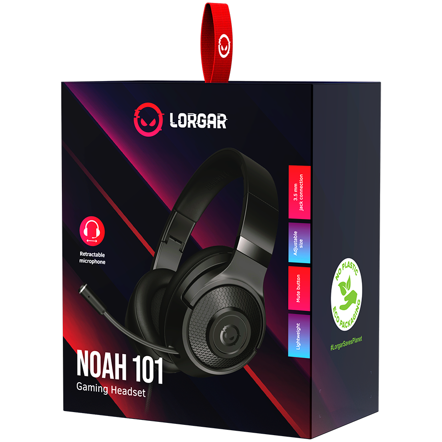 Lorgar Noah 101 Gaming Headset - Black