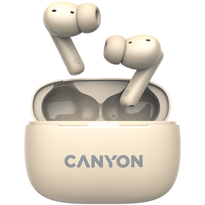 Canyon OnGo TWS-10 ANC+ENC True Wireless Earbuds - Beige
