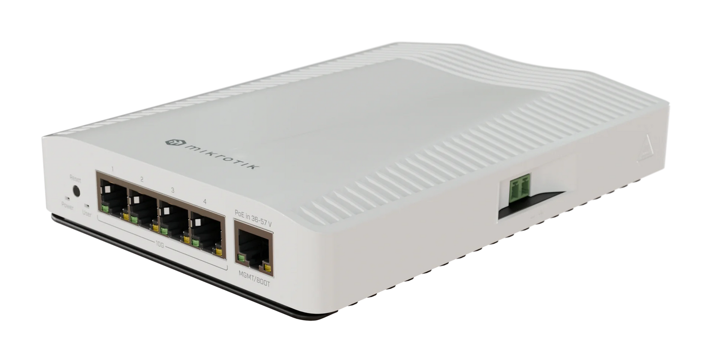 MikroTik CRS304 - 4 x 10Gbps Ethernet Ports, 1  x Gigabit Management Port Cloud Router Switch