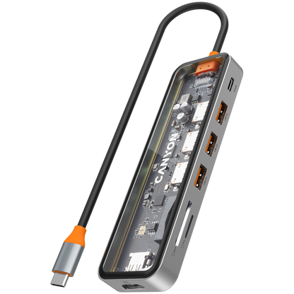 Canyon DS-13 7-in-1 USB-C Hub 4K - Space Grey