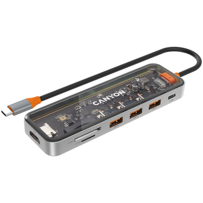 Canyon DS-13 7-in-1 USB-C Hub 4K - Space Grey