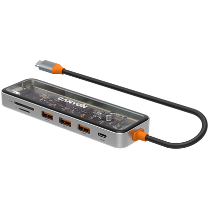Canyon DS-13 7-in-1 USB-C Hub 4K - Space Grey