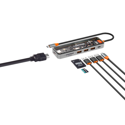 Canyon DS-13 7-in-1 USB-C Hub 4K - Space Grey
