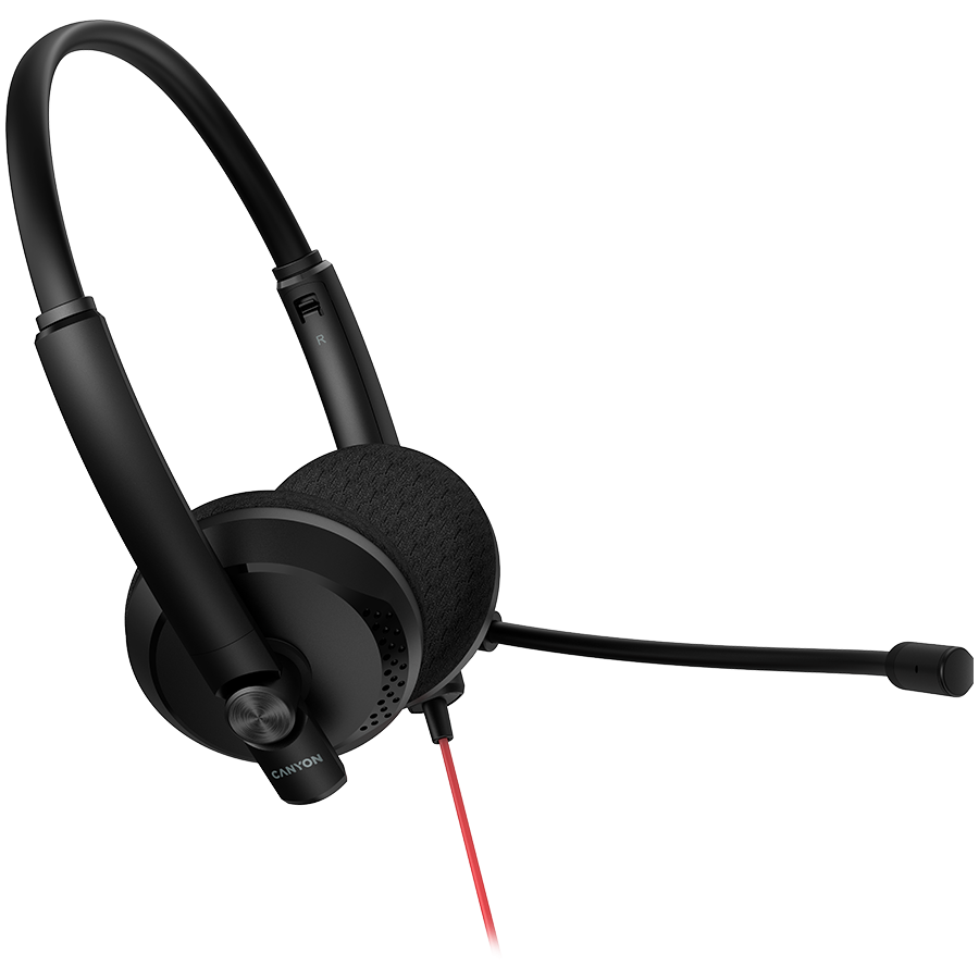 Canyon HS-07 Wired PC Conference Headset - Black