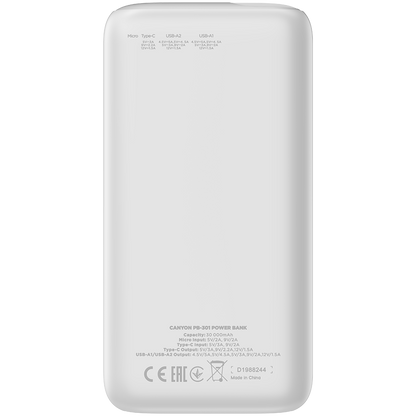 Canyon Power Bank PB-301 - White
