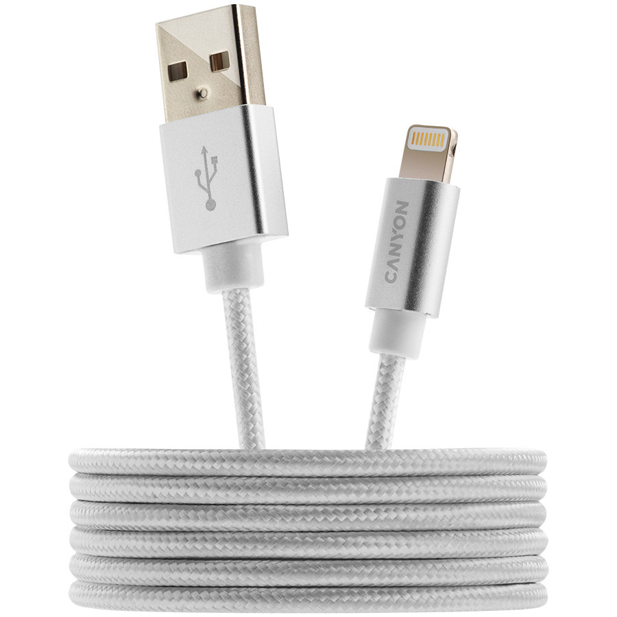 Canyon USB-A to Lightning 12W 1M - Pearl White