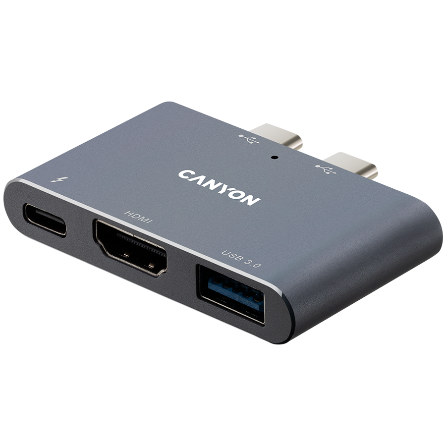 Canyon DS-1 3-in-1 Thunderbolt 3 Hub - Space Grey