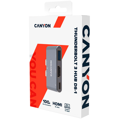 Canyon DS-1 3-in-1 Thunderbolt 3 Hub - Space Grey