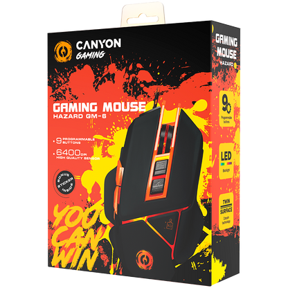 Canyon Gaming Mouse Hazard GM-6 - Black/Orange