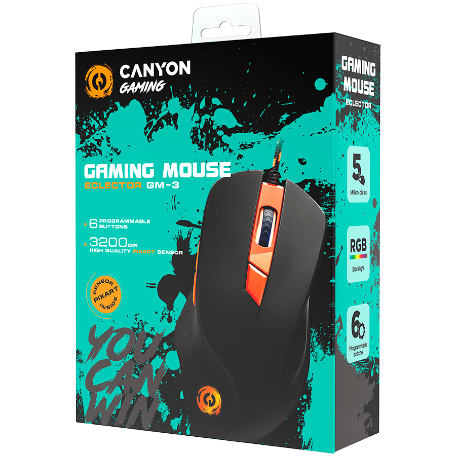 Canyon Eclector GM-3 Gaming Mouse - Black