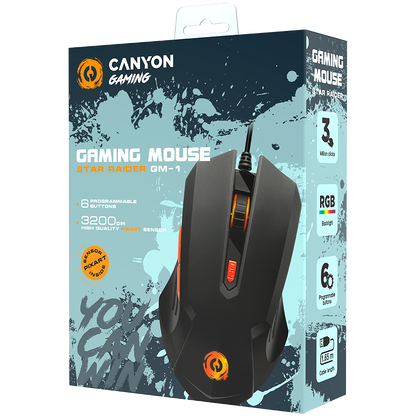 Canyon Star Raider Gaming Mouse - Black