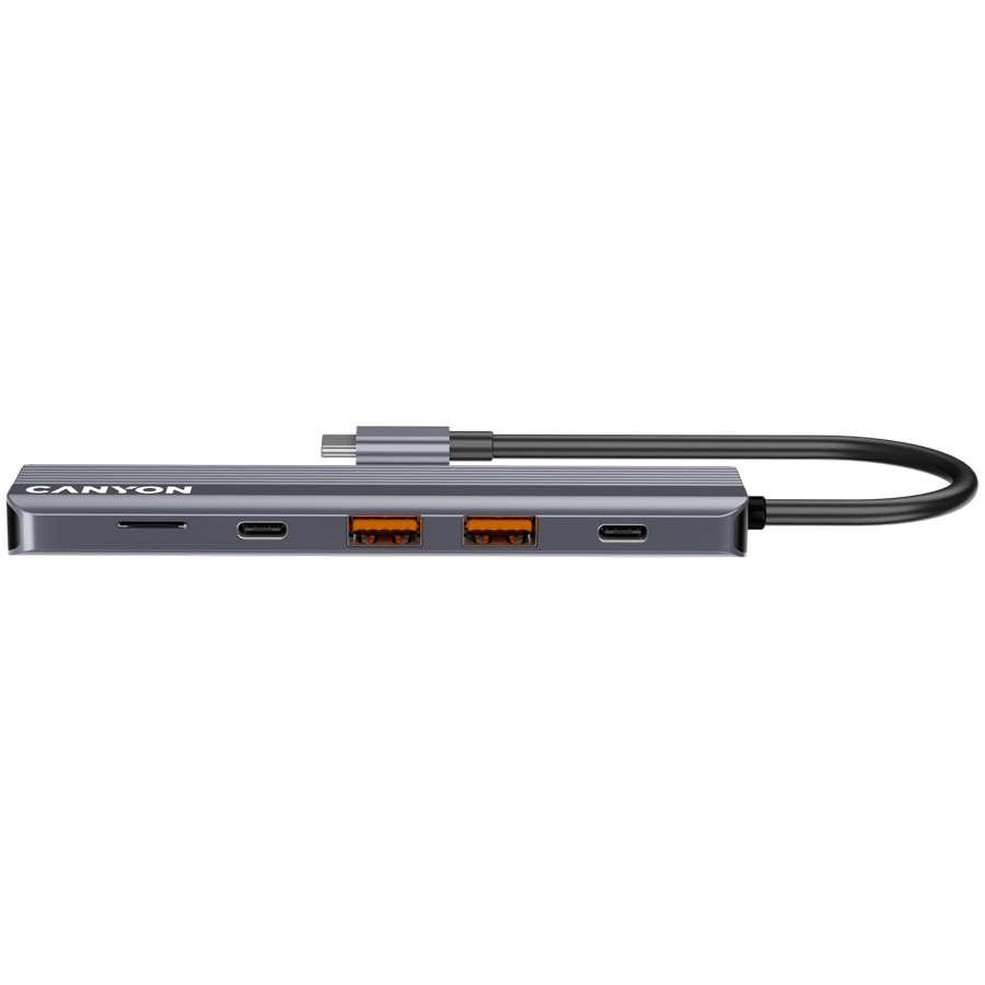 Canyon DS-17 6-in-1 4K USB-C Hub - Grey
