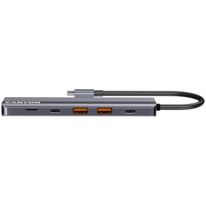Canyon DS-17 6-in-1 4K USB-C Hub - Grey