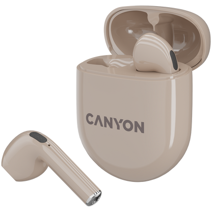 Canyon TWS-6 True Wireless Earbuds - Beige