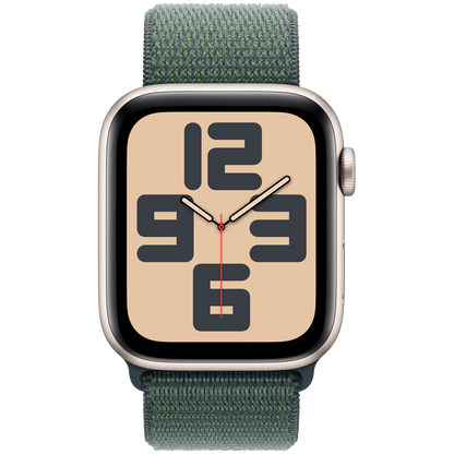Apple Watch SE GPS Gen 2 44mm - Starlight Aluminium with Lake Green Sport Loop