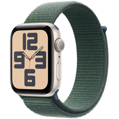 Apple Watch SE GPS Gen 2 40mm - Starlight Aluminium with Lake Green Sport Loop