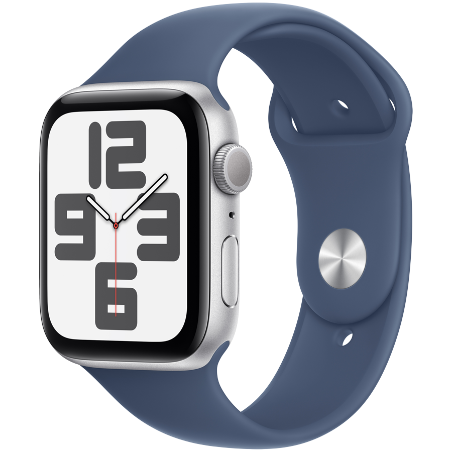 Apple Watch SE GPS Gen 2 40mm - Silver Aluminium with Denim Sport Band M/L
