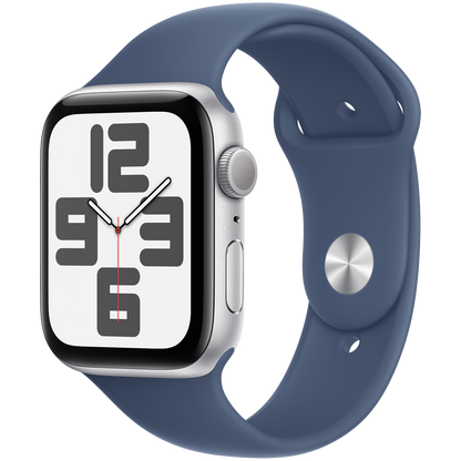 Apple Watch SE GPS Gen 2 40mm - Silver Aluminium with Denim Sport Band M/L