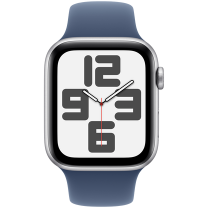 Apple Watch SE GPS Gen 2 40mm - Silver Aluminium with Denim Sport Band S/M