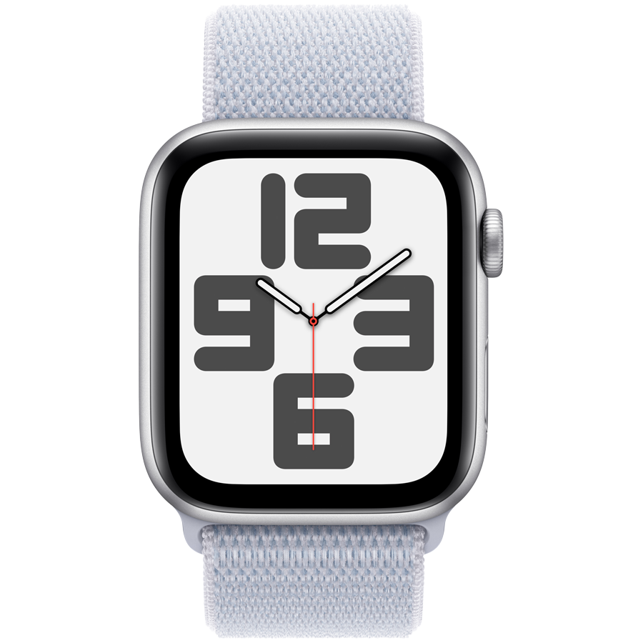 Apple Watch SE GPS Gen 2 44mm - Silver Aluminium with Blue Cloud Sport Loop