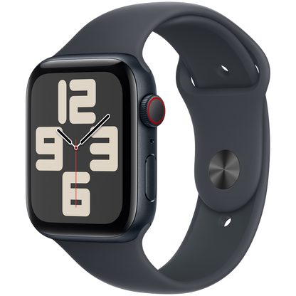 Apple Watch SE GPS + Cellular Gen 2 44mm - Midnight Aluminium with Midnight Sport Band S/M