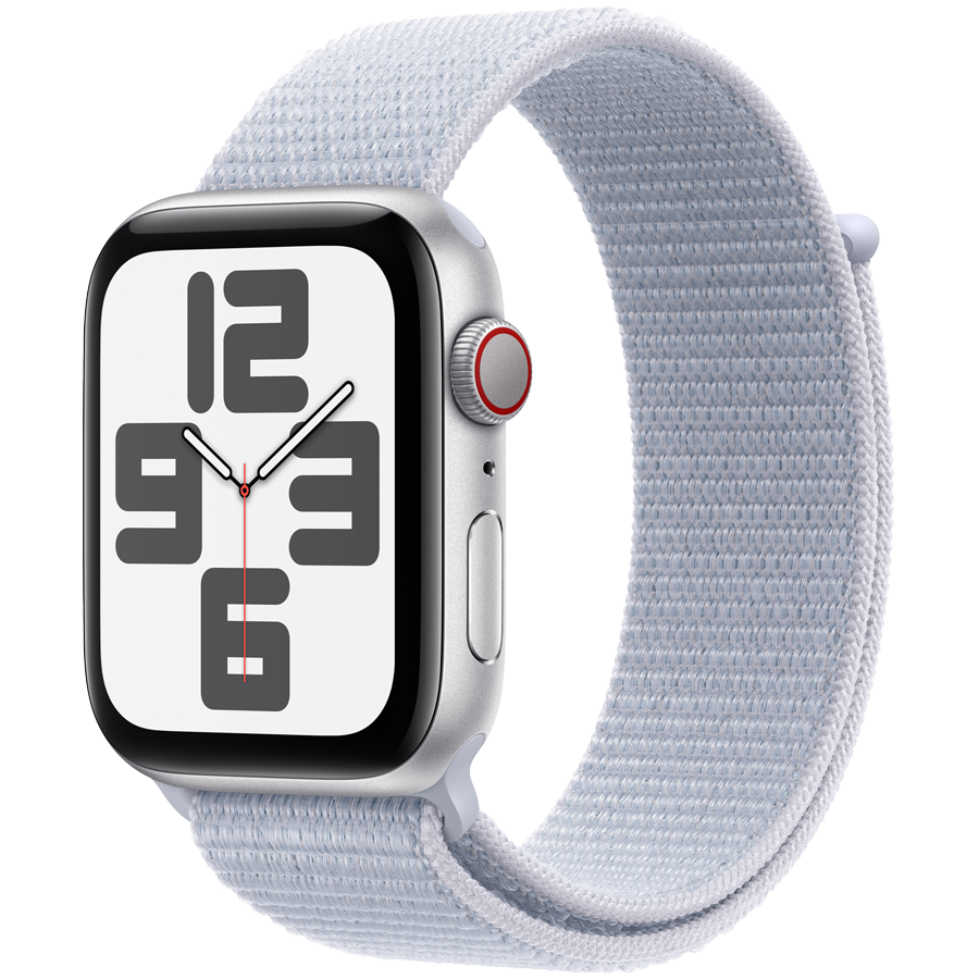 Apple Watch SE GPS + Cellular Gen 2 40mm - Silver Aluminium with Blue Cloud Sport Loop