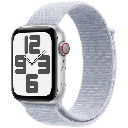 Apple Watch SE GPS + Cellular Gen 2 44mm - Silver Aluminium with Blue Cloud Sport Loop