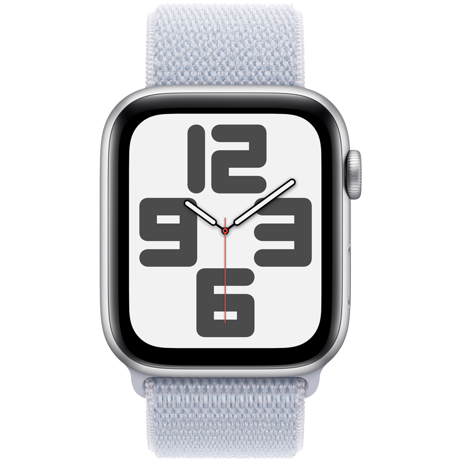 Apple Watch SE GPS + Cellular Gen 2 44mm - Silver Aluminium with Blue Cloud Sport Loop