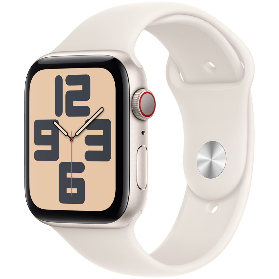 Apple Watch SE GPS + Cellular Gen 2 40mm - Starlight Aluminium with Starlight Sport Band S/M