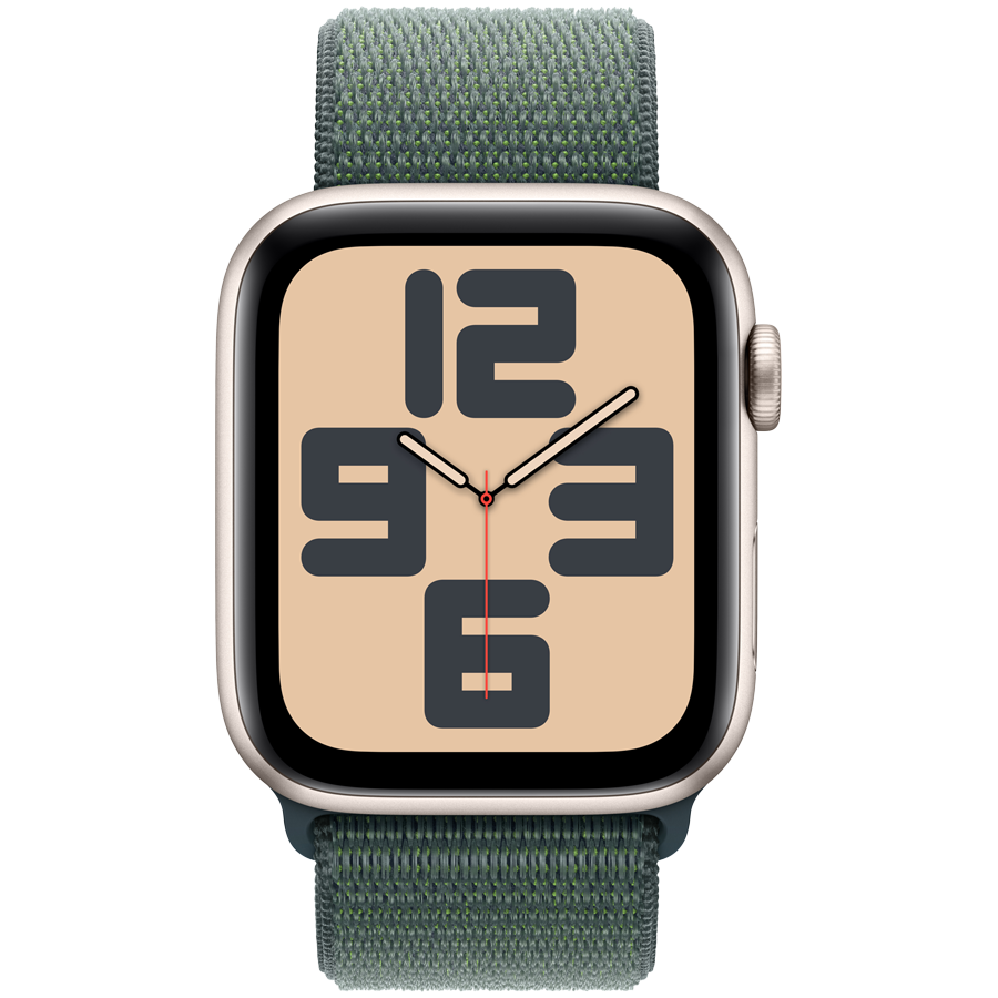 Apple Watch SE GPS + Cellular Gen 2 40mm - Starlight Aluminium with Lake Green Sport Loop