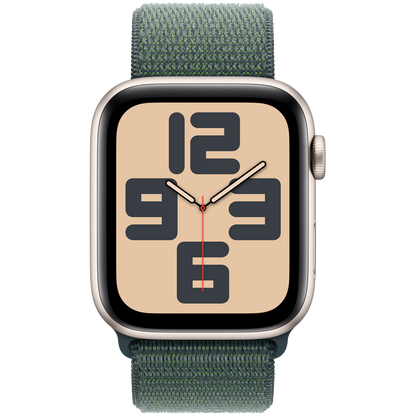 Apple Watch SE GPS + Cellular Gen 2 40mm - Starlight Aluminium with Lake Green Sport Loop