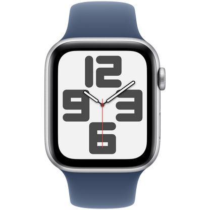 Apple Watch SE GPS + Cellular Gen 2 40mm - Silver Aluminium with Denim Sport Band M/L