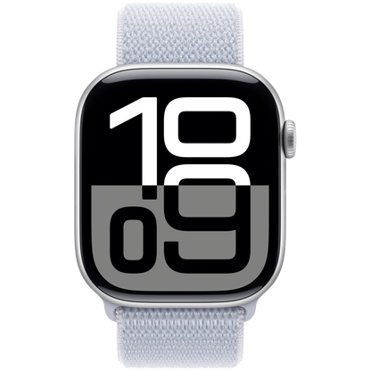 Apple Watch Series 10 GPS 42mm - Silver Aluminium with Blue Cloud Sport Loop