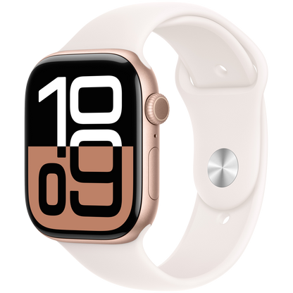 Apple Watch Series 10 GPS 42mm - Rose Gold Aluminium with Light Blush Sport Band S/M