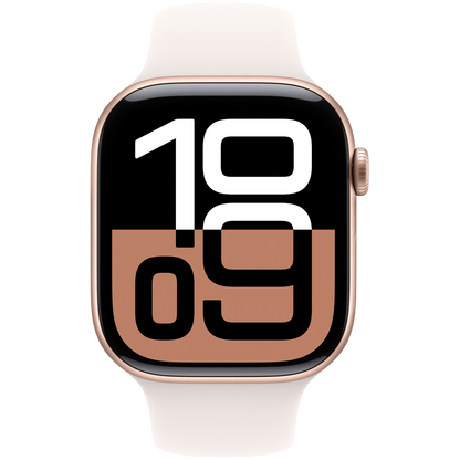 Apple Watch Series 10 GPS 42mm - Rose Gold Aluminium with Light Blush Sport Band M/L