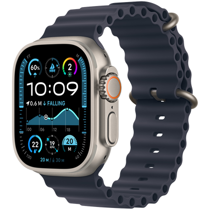 Apple Watch Ultra 2 – 49mm Natural Titanium with Navy Ocean Band
