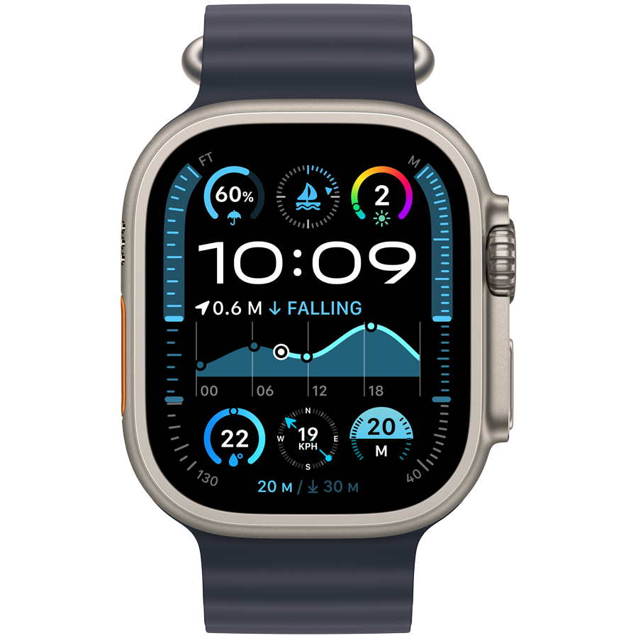 Apple Watch Ultra 2 – 49mm Natural Titanium with Navy Ocean Band