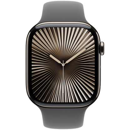 Apple Watch Series 10 GPS + Cellular 46mm - Natural Titanium with Stone Grey Sport Band M/L
