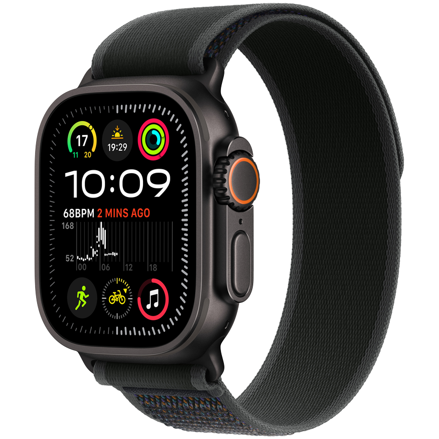 Apple Watch Ultra 2 2024 GPS + Cellular 49mm – Black Titanium with Black Trail Loop M/L