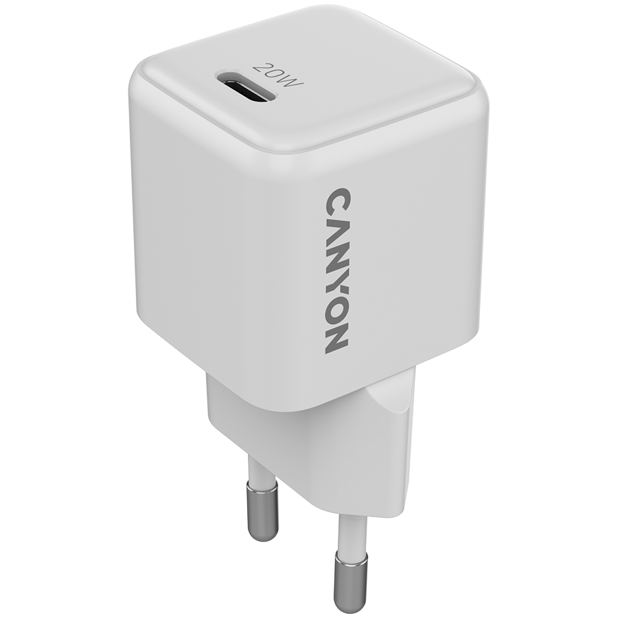 Canyon CU20AC GaN 20W USB-C Charger - White