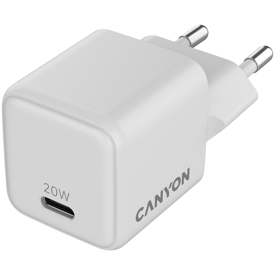 Canyon CU20AC GaN 20W USB-C Charger - White